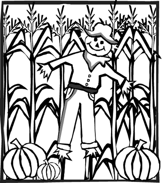 Scarecrow Coloring Page Clip Art Library