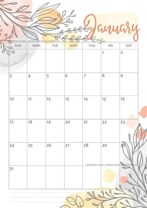  pretty 2024 calendar free printable template cute freebies for you