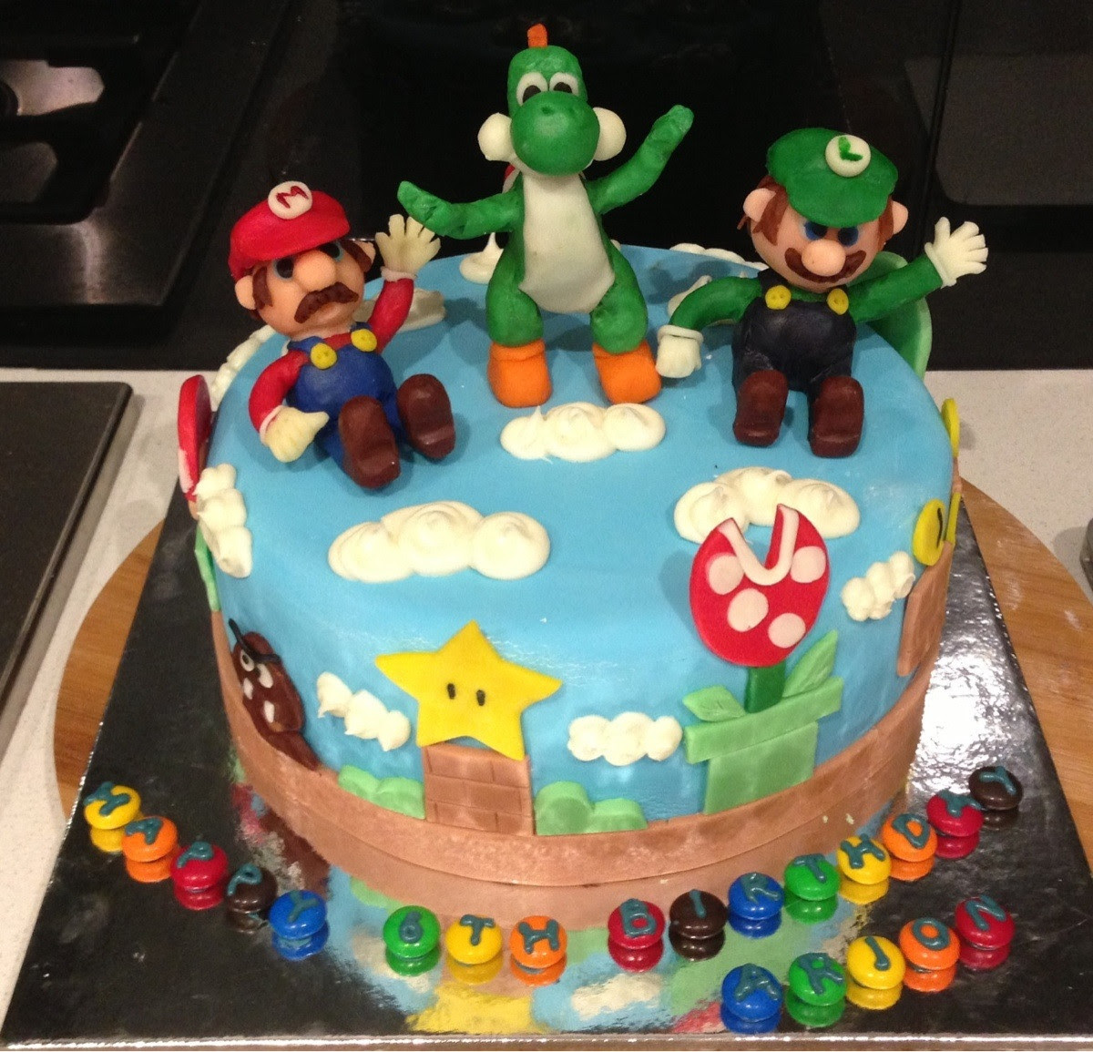 Super Mario cake - not a new idea but not bad for my ...