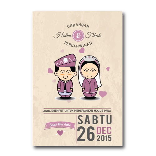 Kad Kahwin Kartun 5 - Chantiqs Kad Kahwin