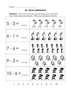 Dr seuss math worksheets 3rd grade