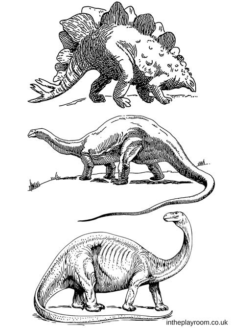  dinosaur colouring pages in the playroom