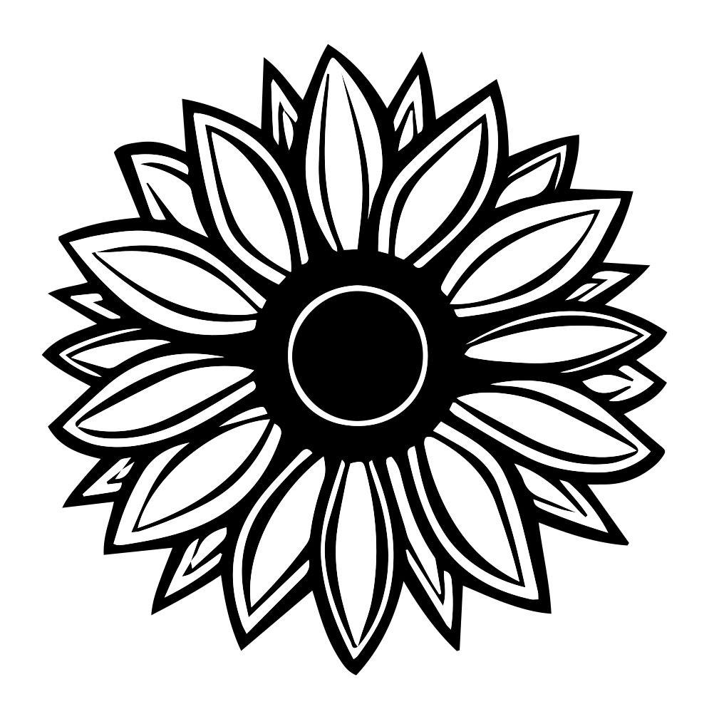 Download Sunflower Silhouette at GetDrawings | Free download