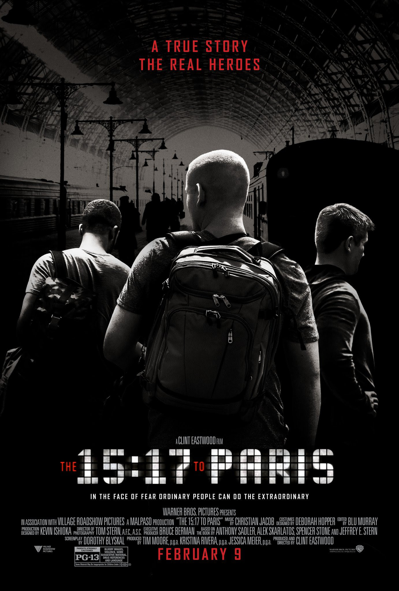 Poster For Clint Eastwood’s The 15:17 To Paris - blackfilm.com/read
