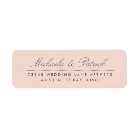 Blush Pink and Charcoal Gray Address Labels