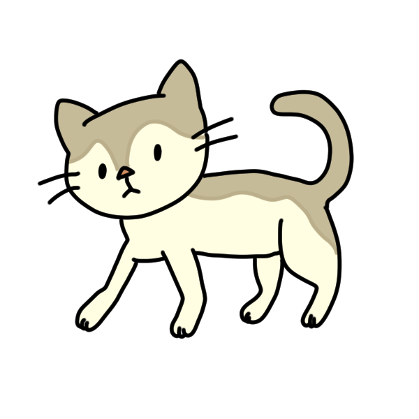 歩いてる猫のイラスト かわいいフリー素材が無料のイラストレイン