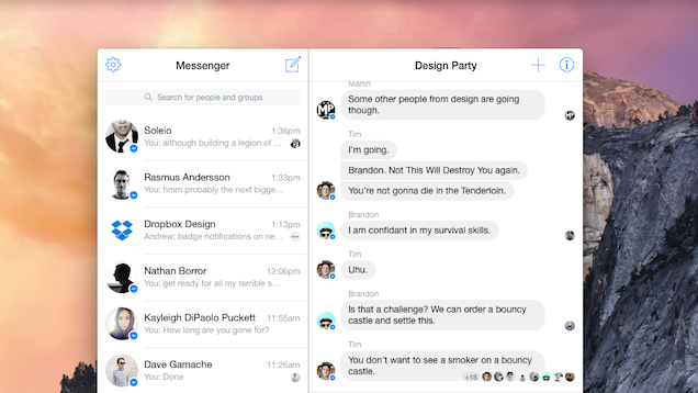 Messenger for Mac Turns Facebook Messenger Into an App