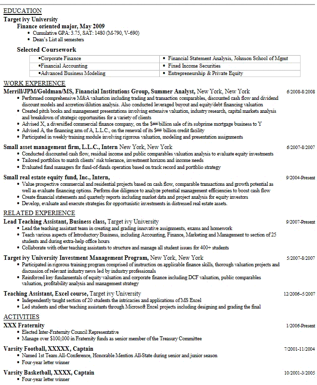 resume formatting. to the resume number.