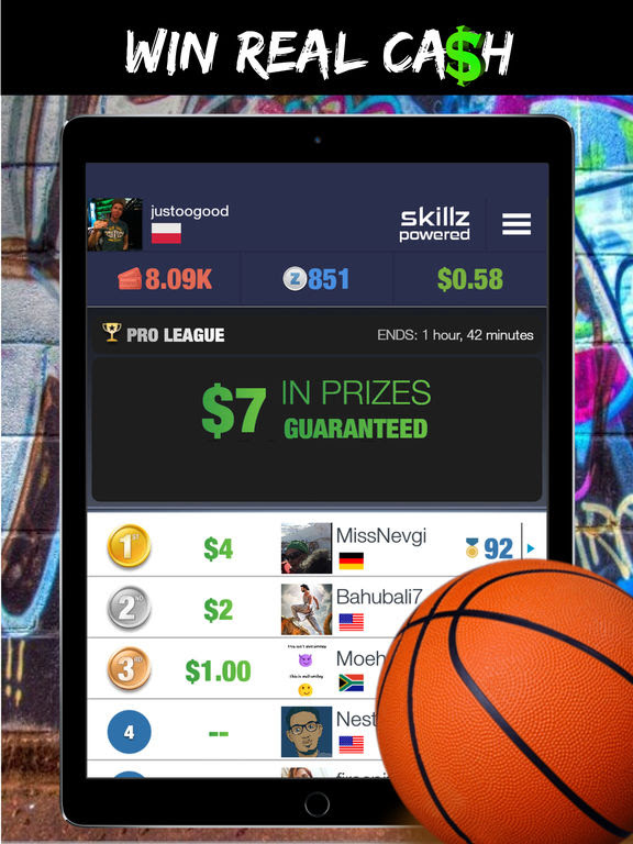 App Shopper: Real Money Basketball - Win Cash With Skillz ...