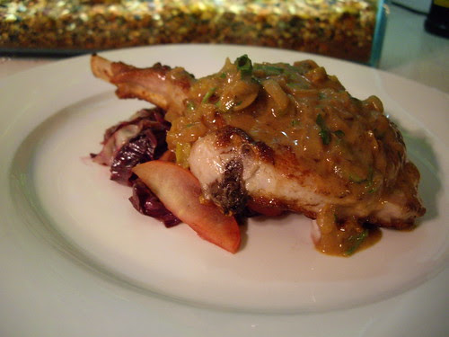 côte de porc à la charcutière
