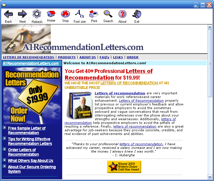 reference letter template. Sample letter of