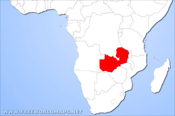 Map Of The World Zambia 