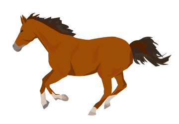 走る馬のイラスト お馬の素材屋