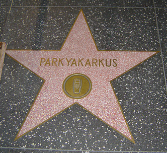 you can see all the stars as you walk along Hollywood Boulevard/Some that you recognize/Some that you hardly even heard of