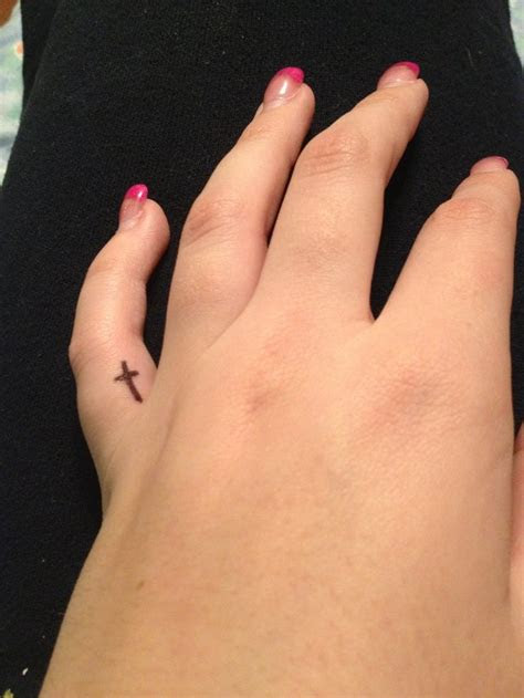 cross  pinky finger tattoo google search tats