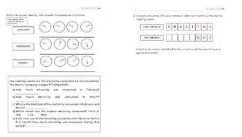  grade 6 reading electric and water meter by tvsmath tpt