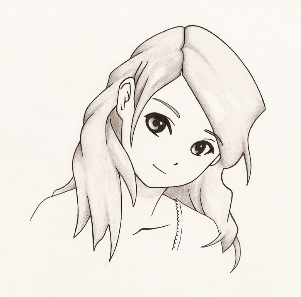 Easy Drawing Anime Girl At Getdrawingscom Free For