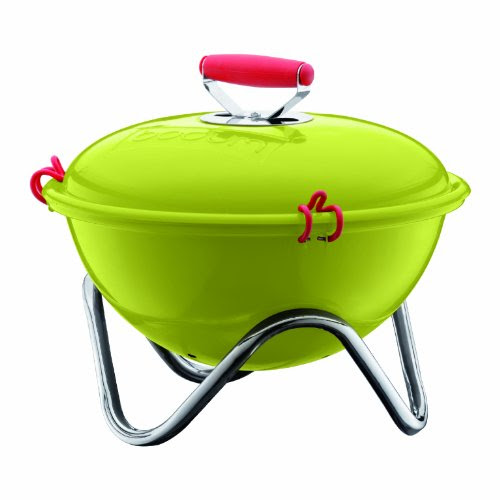 Bodum Fyrkat 13.4-Inch Portable Charcoal Grill, Green