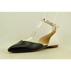 Nine-West-Sundew-Womens-Black-Leather-Flats-Shoes-Size-UK-8