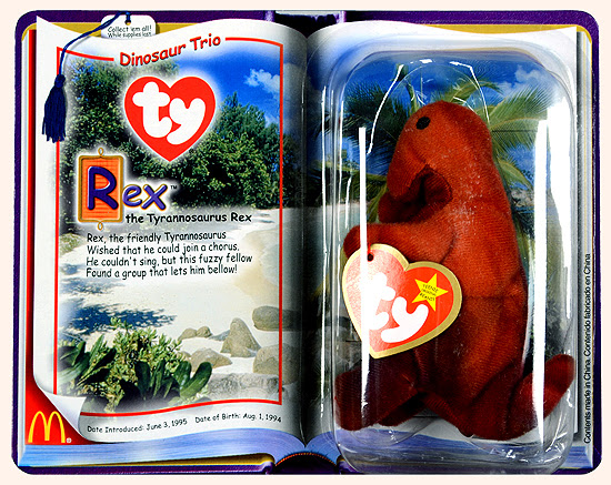 Dinosaur Trio Teenie Beanie Babies Mcdonalds 2000