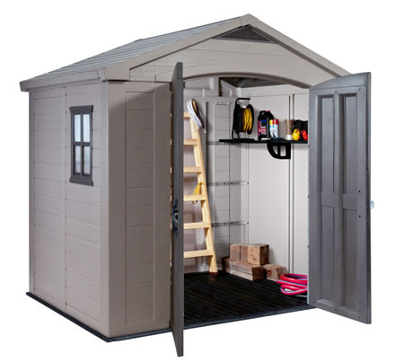 Keter Factor 8'W x 6'D Plastic Storage Shed Kit w/ Floor (model ...