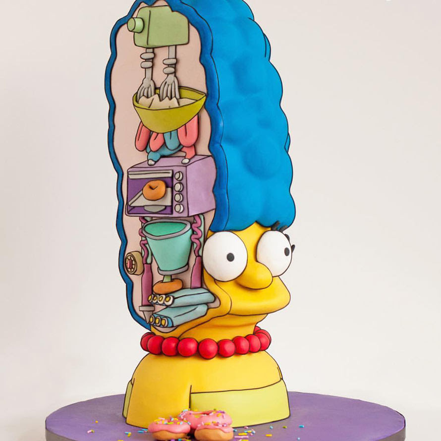 marge simpson cake