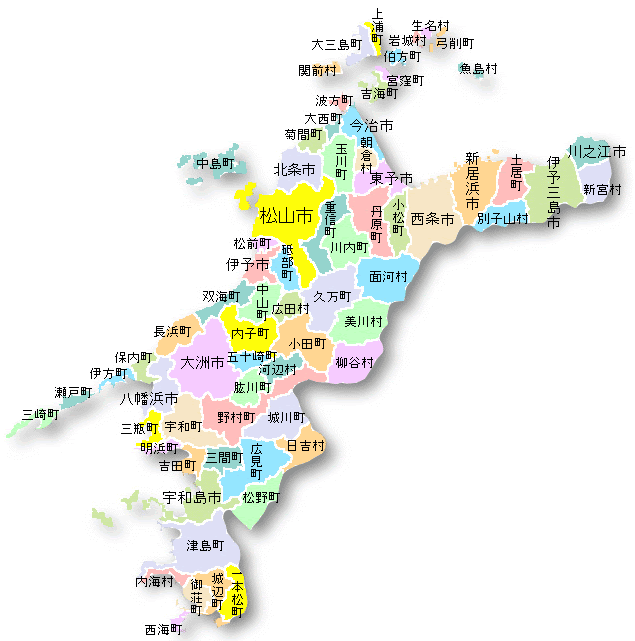 都道府県地図 愛媛県