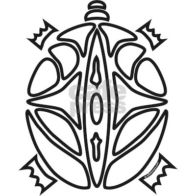 Tribal Turtle Outline 2 Shirt