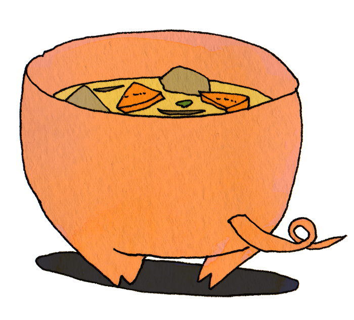 後ろ向きのとんじるのイラスト かわいいフリー素材が無料のイラストレイン