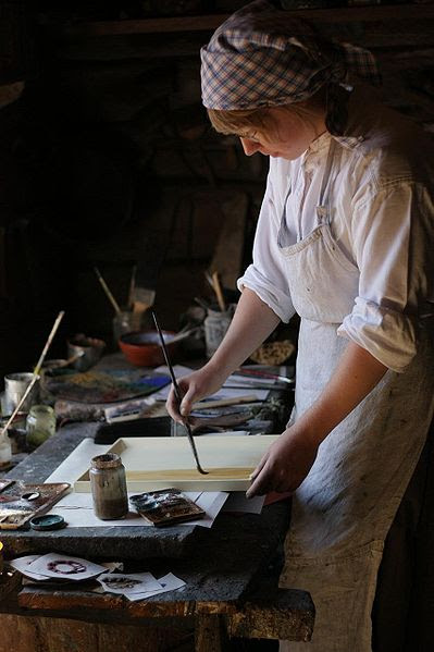 File:Painter in Turku handicraft museum.jpg