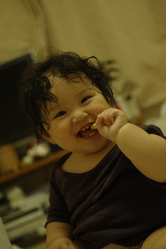 Miyu eating...