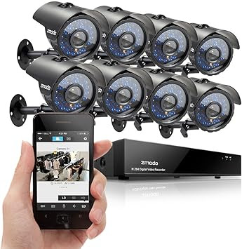 ZMODO Überwachungssystem 8 Kanal Kamera Set CCTV 960H DVR ...