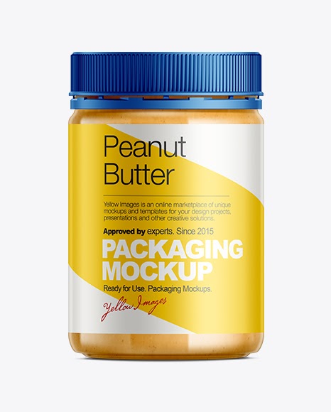 PSD Download Psd Mockup Caramel Clear Plastic Exclusive Mock-Up Food Jar Label Mock-Up Organic Package Packaging Packaging Design Paste Peanut Butter Psd Mockup Screw Lid Spread Template Psd Premium Download