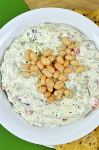 game day tuscan white bean dip featured
