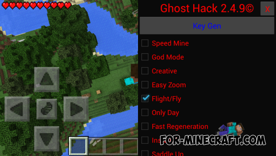 Ghost Hack for Minecraft Pocket Edition 0.10.4