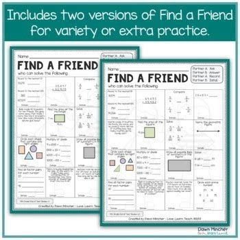 This pack is perfect for academic fun once testing is over, for end of the year 4th grade math review, or to prepare for end of the year testing! 4th grade end of year math review activities by dawn mincher love