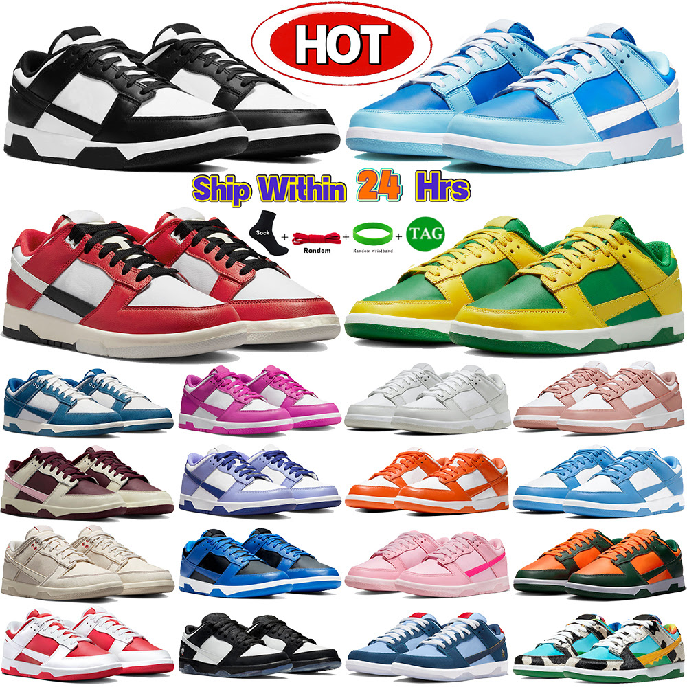 White black panda mens basketball shoes Pale Ivory Canvas photon dust reverse brazil grey fog argon blue triple pink UNC valentines day low sneakers for men women GAI