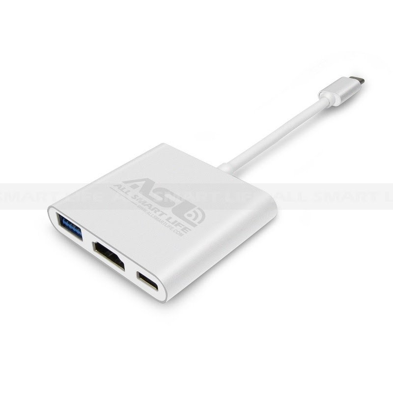 Allsmartlife Usb C Digital Av Multiport Adapter Usb Type C To Hdmi 4k Converter Usb C To Hdmi And Usb With Power Delivery