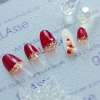 岡山駅徒歩3分のネイルスクール サロン 12月のキャンペーンネイル Art Studio Glasse