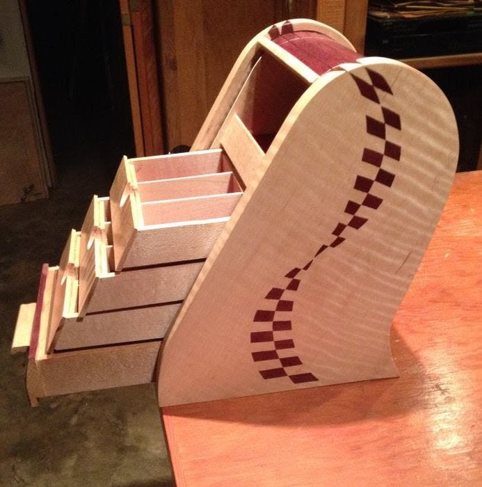 purpleheart tambour and curly maple box - by Jim Sellers ...