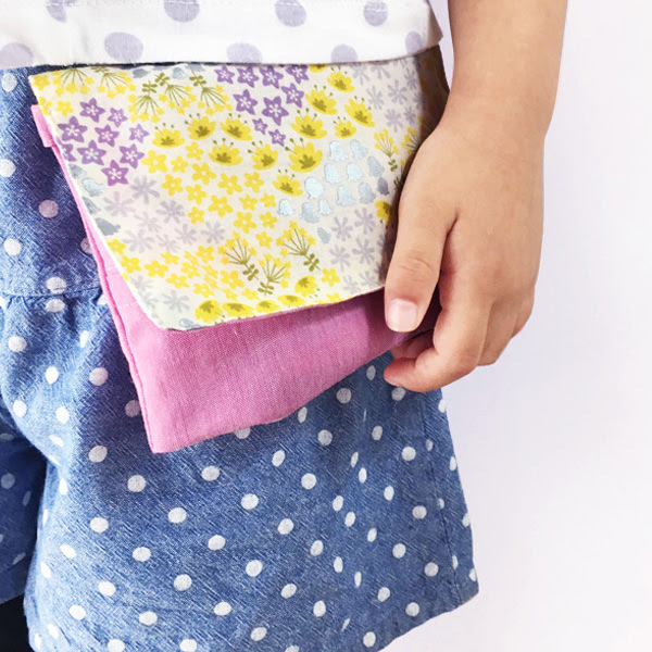 無料型紙 便利な移動ポケット 折りマチ ティッシュケース付きの作り方 シロクマノート