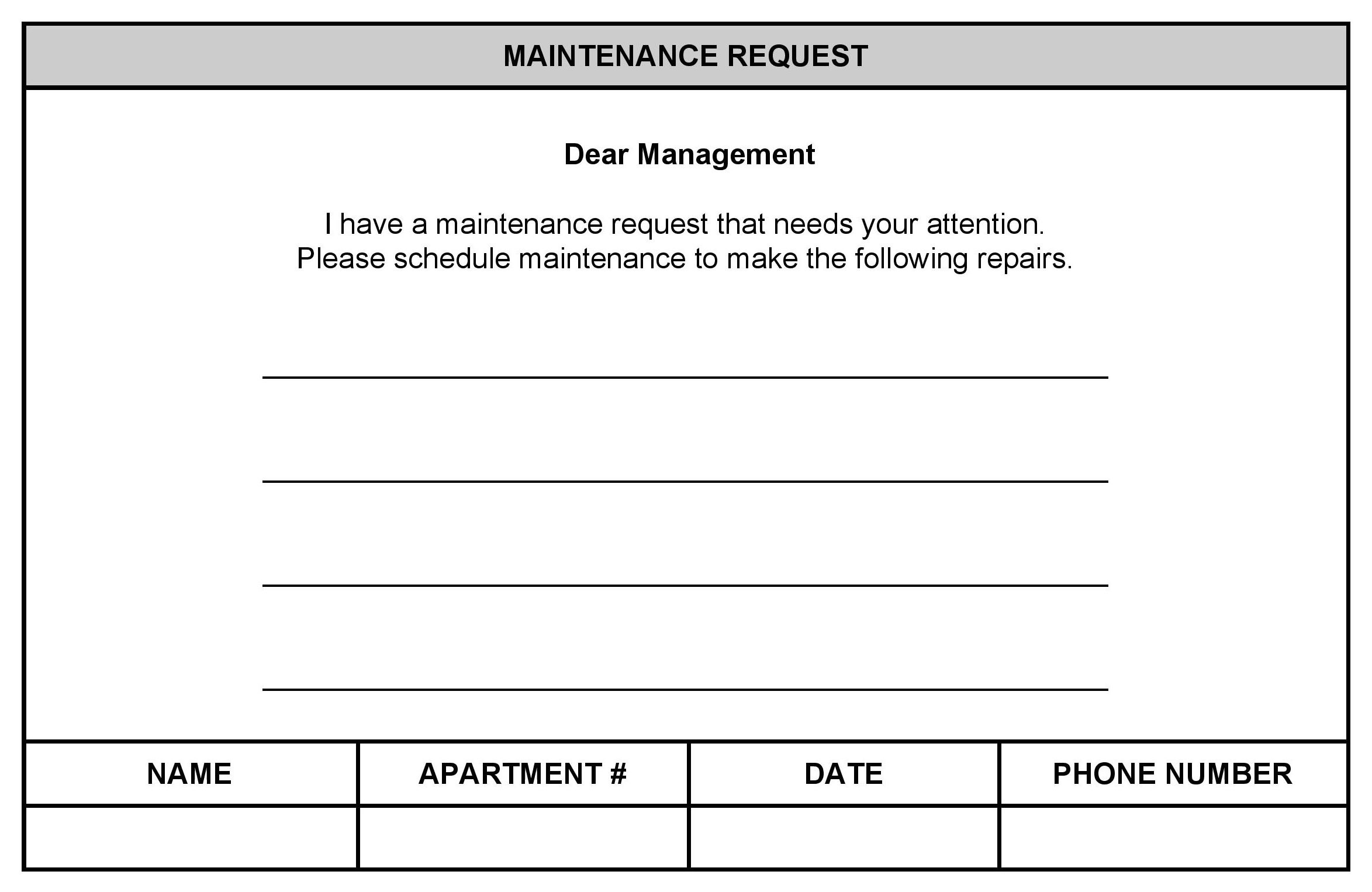 Maintenance Request Form Excel - 15 Free Work Order ...