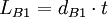 L_{B1} = d_{B1}\cdot t