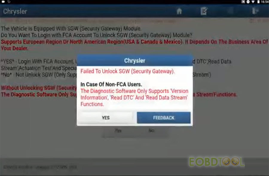 how to activate launch fca sgw 5