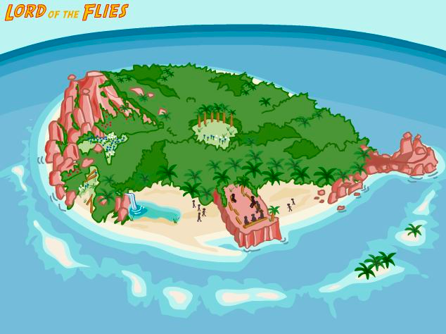 Map Of Island In Lord Of The Flies
