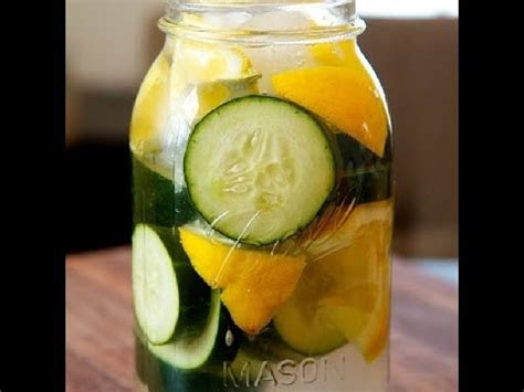 cucumber  lemon detox drink tutorial youtube