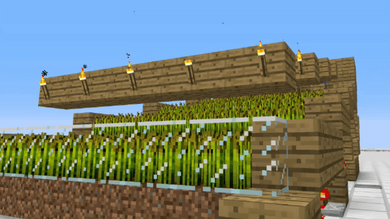 マインクラフト 農業を半自動化できる 水流式自動農場 の作り方 マイクラモール