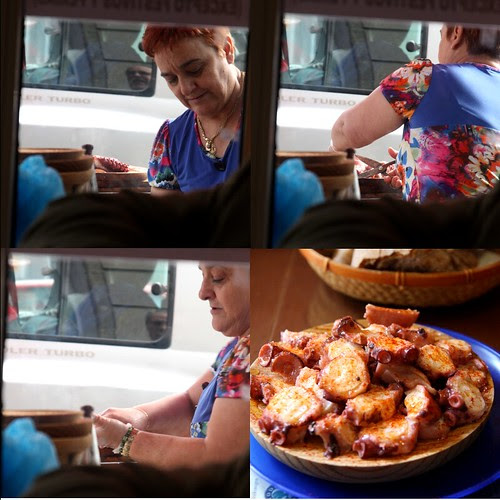 Mosaico corte del pulpo a feira