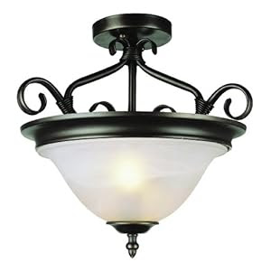 Trans Globe Lighting 6390 PW 17-Inch New Victorian Semi Flush ...