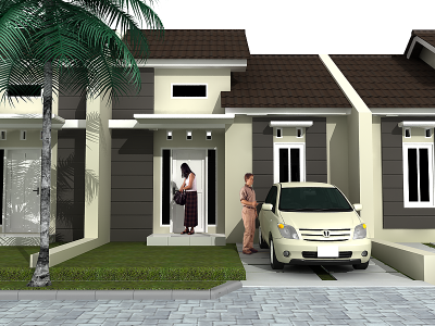 Desain Rumah  Minimalis  Type  36  1  Lantai  Tampak  Depan  Terbaru